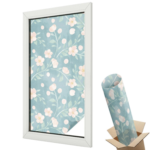 Folie geam protecție solară Flori pastelate