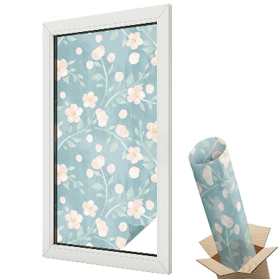 Folie geam protecție solară Flori pastelate