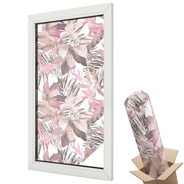 Folie geam protecție solară Flori pastelate