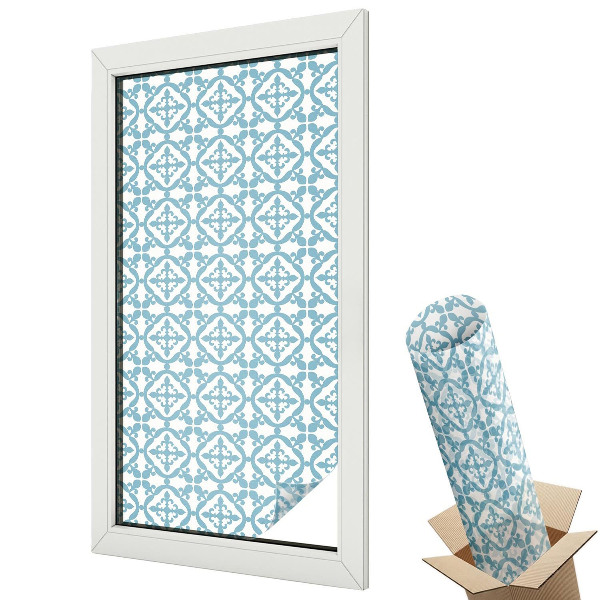 Folie geam protecție solară Ornamente albastre