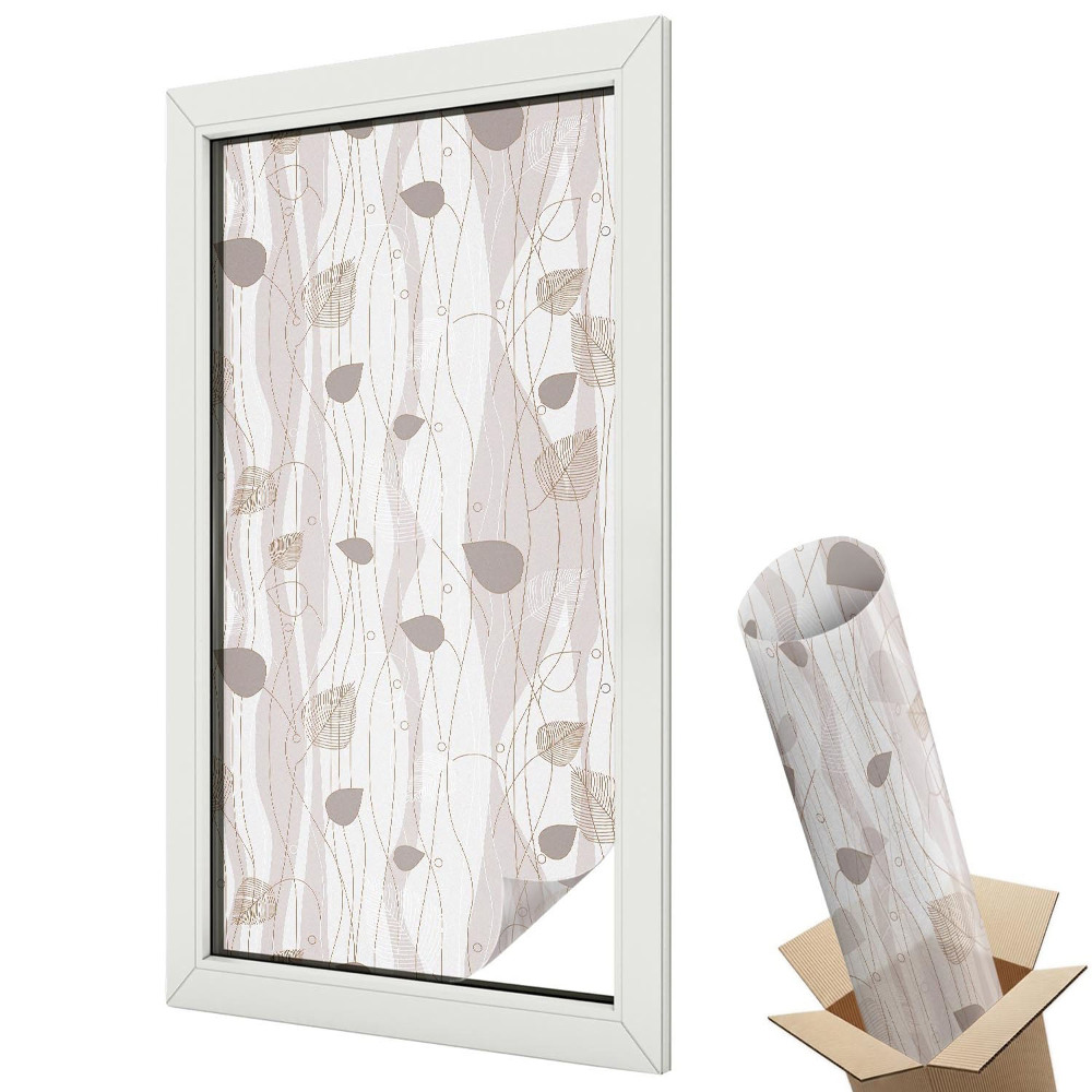 Autocolant geam termopan Frunze elegante