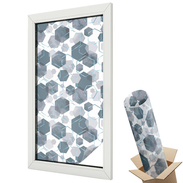 Folie pentru geam Hexagone geometrice