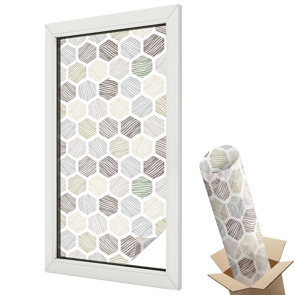 Folie geamuri protecție solară Unde geometrice