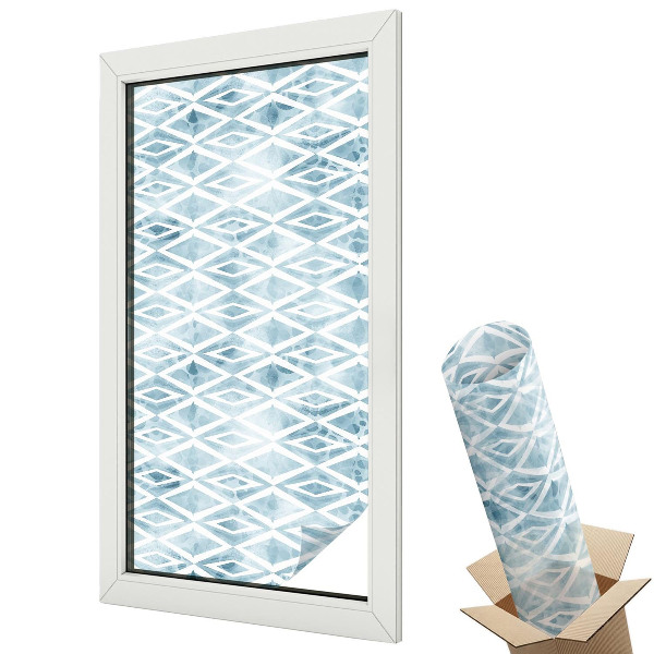 Folie pentru geam Romburi albastre