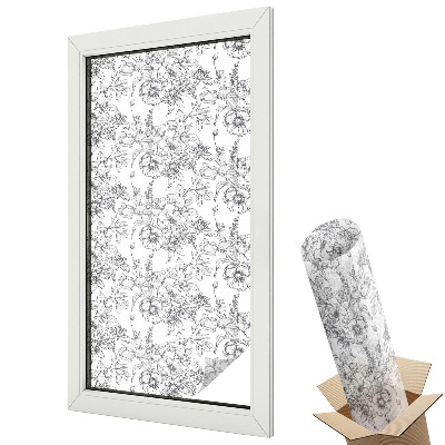 Autocolant geam termopan Eleganță florală