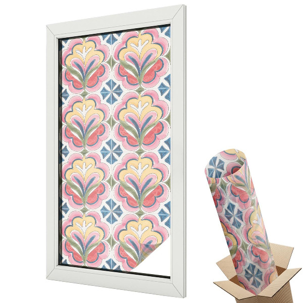 Folie geamuri protecție solară Modele florale