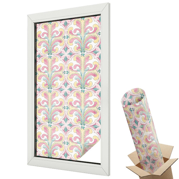 Folie pentru geam Simetria florală