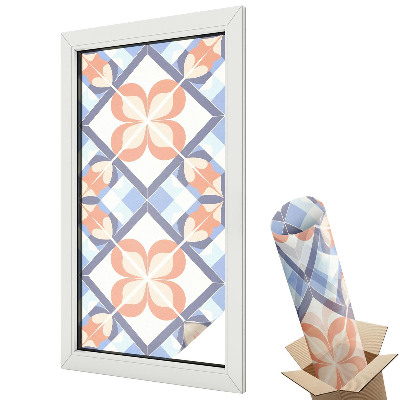 Folie geamuri protecție solară Model floral