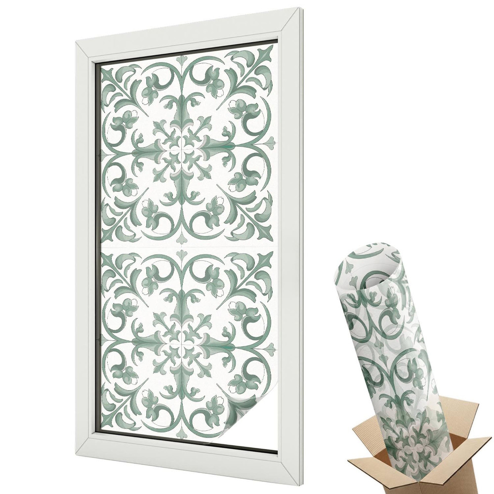 Folie geam protecție solară Ornamente vegetale