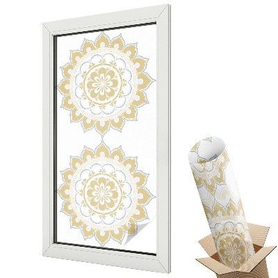 Folie geamuri protecție solară Mandala florală