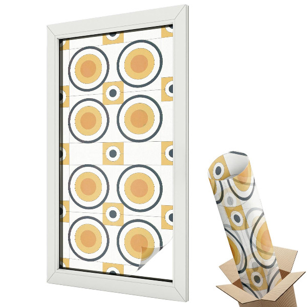 Folie pentru geam Cercuri retro