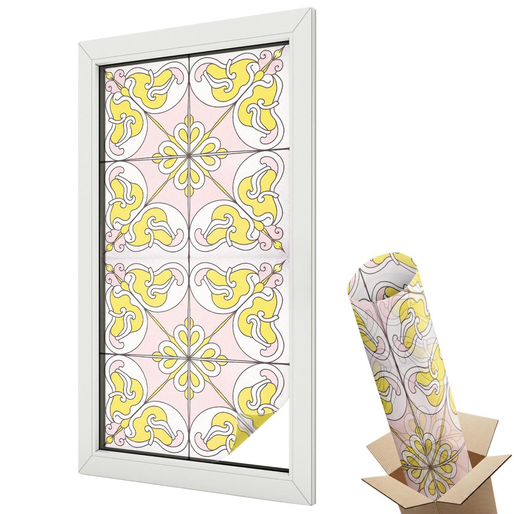 Autocolant geam termopan Flori abstracte