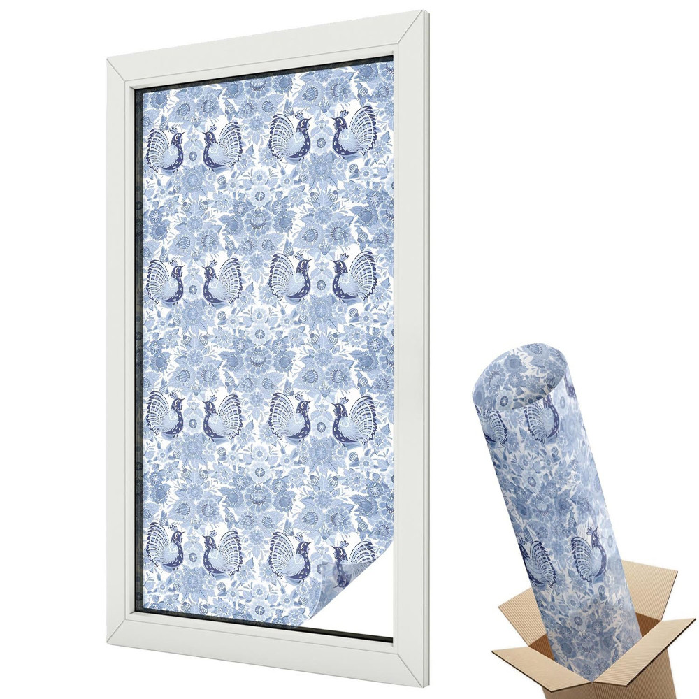 Folie geam protecție solară Pasăre florală