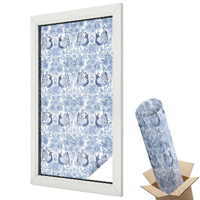 Folie geam protecție solară Pasăre florală