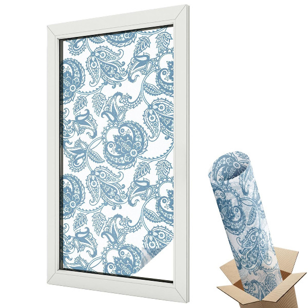 Folie geam protecție solară Ornamente albastre