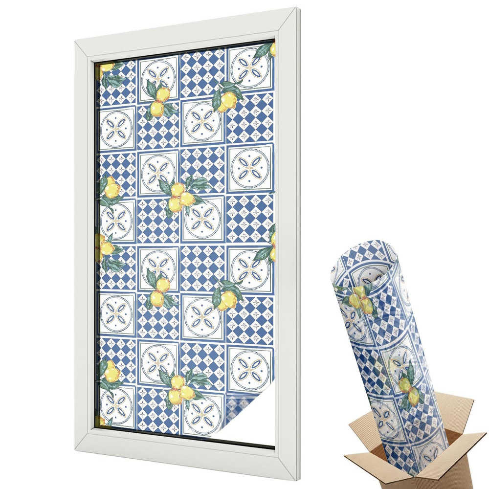 Folie geamuri protecție solară Model de lămâie