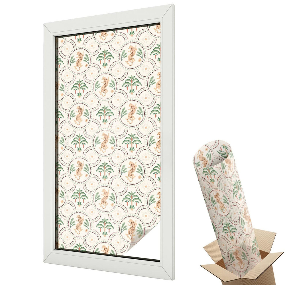 Folie pentru geam Leopard de palmier