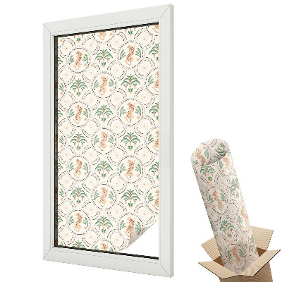 Folie pentru geam Leopard de palmier