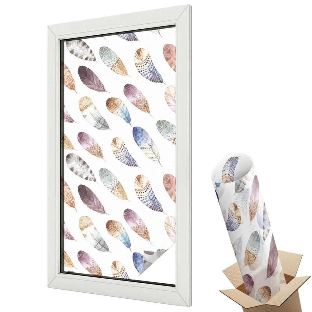 Folie pentru geam Pene boho