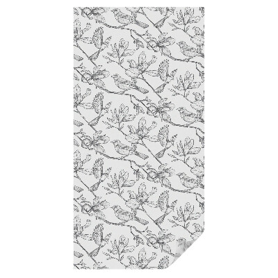 Folie pentru geam Păsări și flori