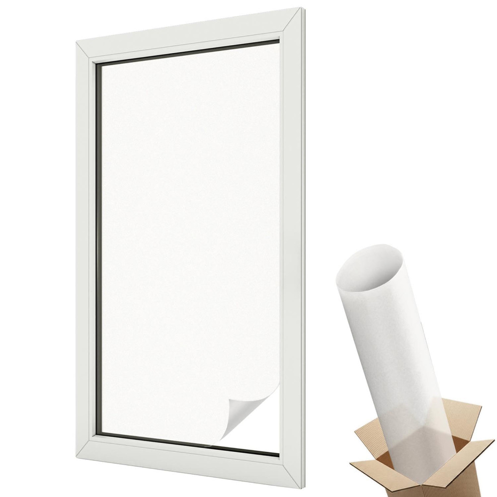 Autocolant geam termopan Alb delicat