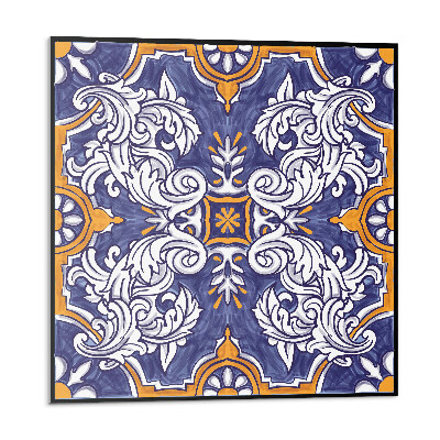 Plăcile de vinil Model floral cu ornamente