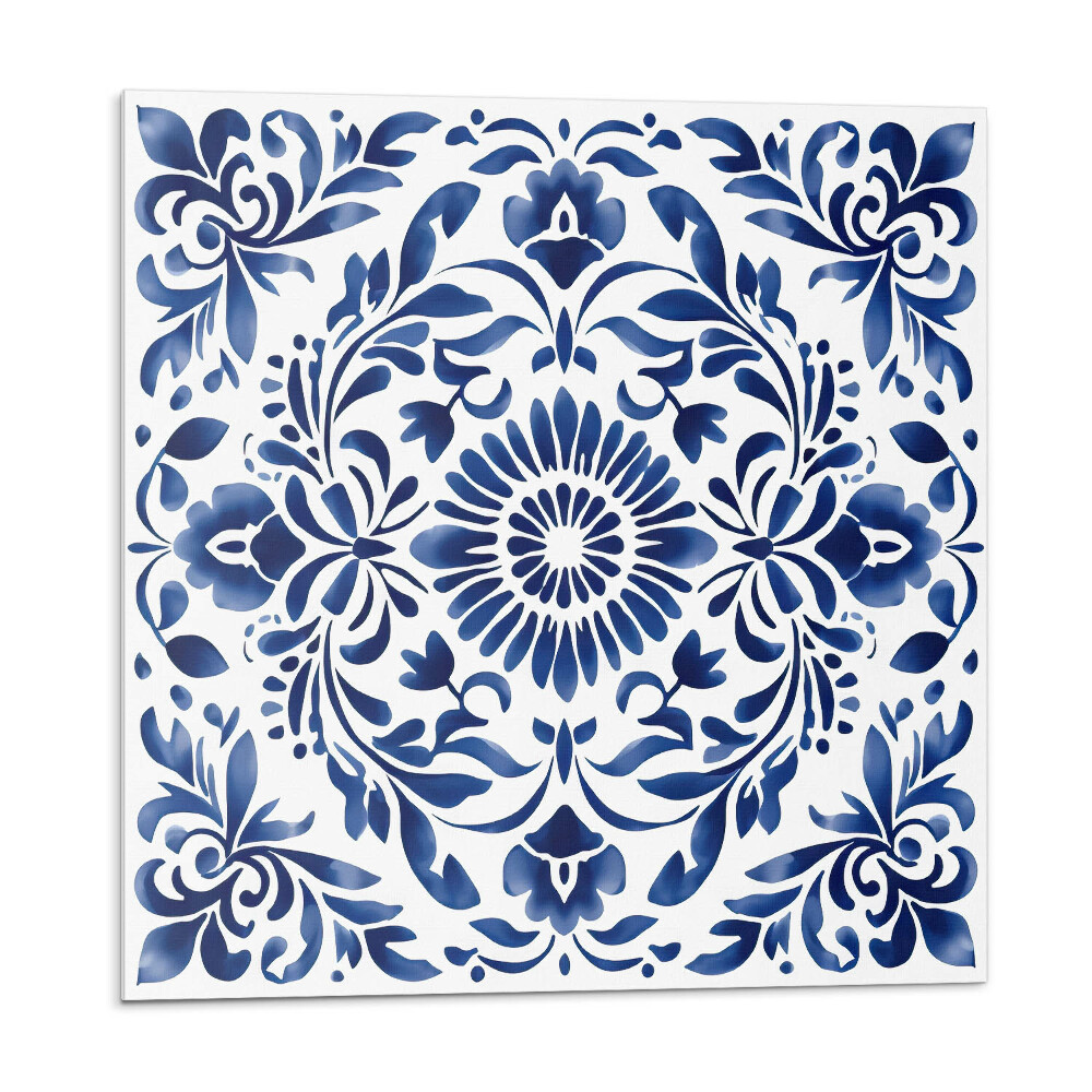 Plăcile de vinil Model floral cu ornamente