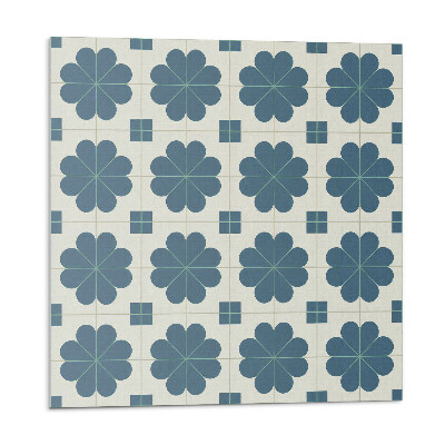 Plăcile de vinil Model floral în carouri