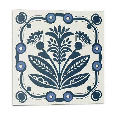 Plăcile de vinil Model floral cu frunze