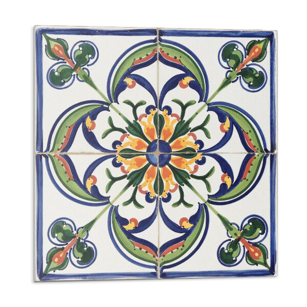 Plăcile de vinil Model floral pe faianță