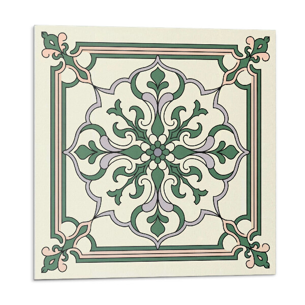 Plăcile de vinil Model floral cu ornamente