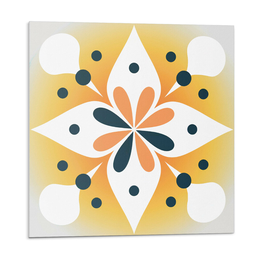 Plăcile de vinil Model floral cu puncte