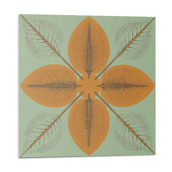 Plăcile de vinil Frunze într-un model simetric