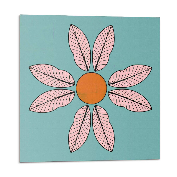 Plăci de vinil O floare cu frunze și soare