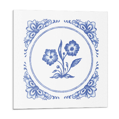 Plăci de vinil Model floral într-un cerc