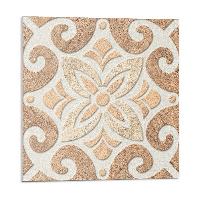 Plăcile de vinil Model floral cu ornamente