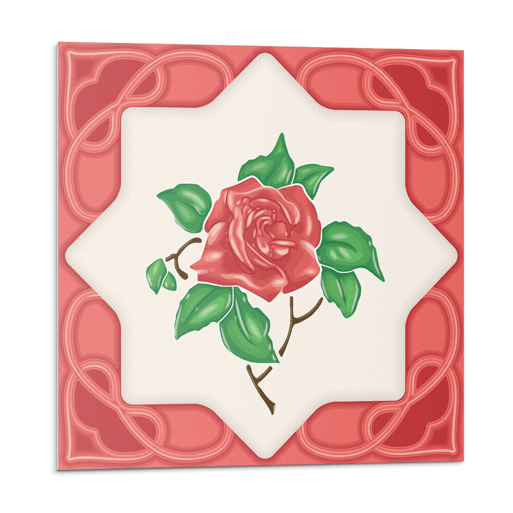 Plăcile de vinil Compoziție florală într-o ramă