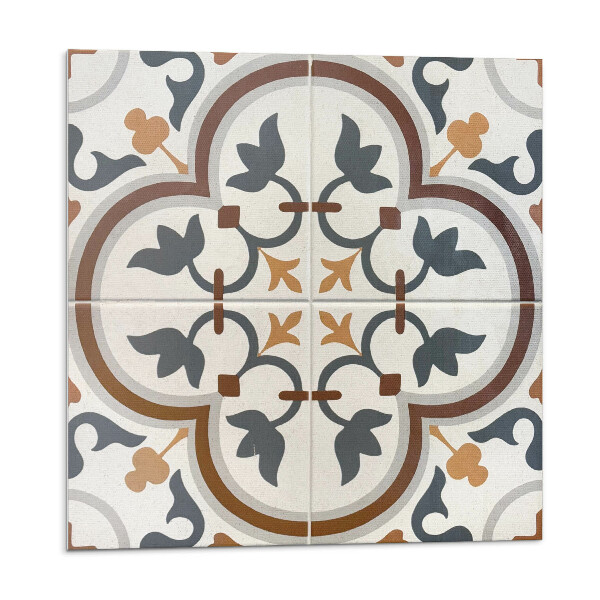 Plăci de vinil Model floral în carouri