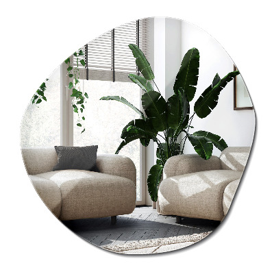 Oglinda asimetrica suspendată pentru în sufragerie