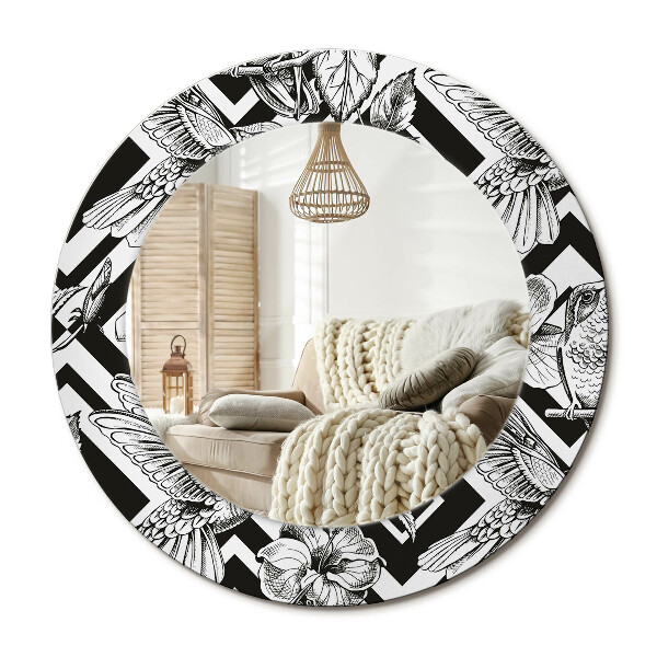 Oglinda rotunda imprimata Colibri