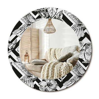 Oglinda rotunda imprimata Colibri