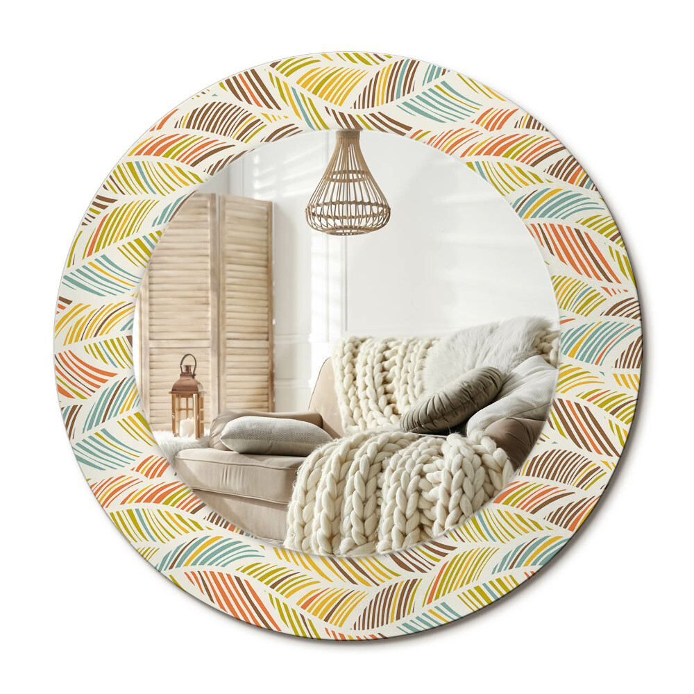 Decor oglinda rotunda Abstract