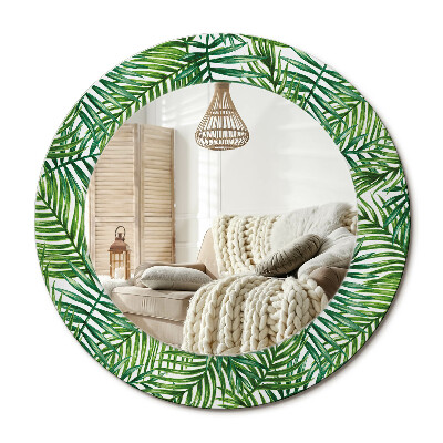Oglinda perete decorativa rotunda Palmier tropical