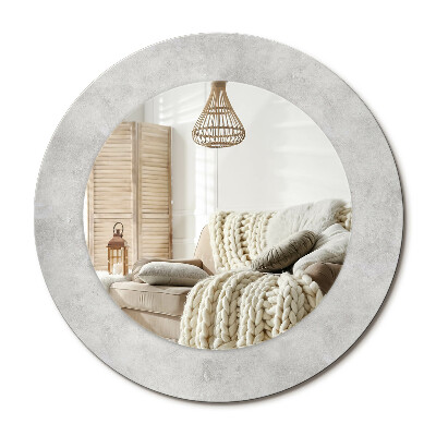Decor oglinda rotunda Textură de beton