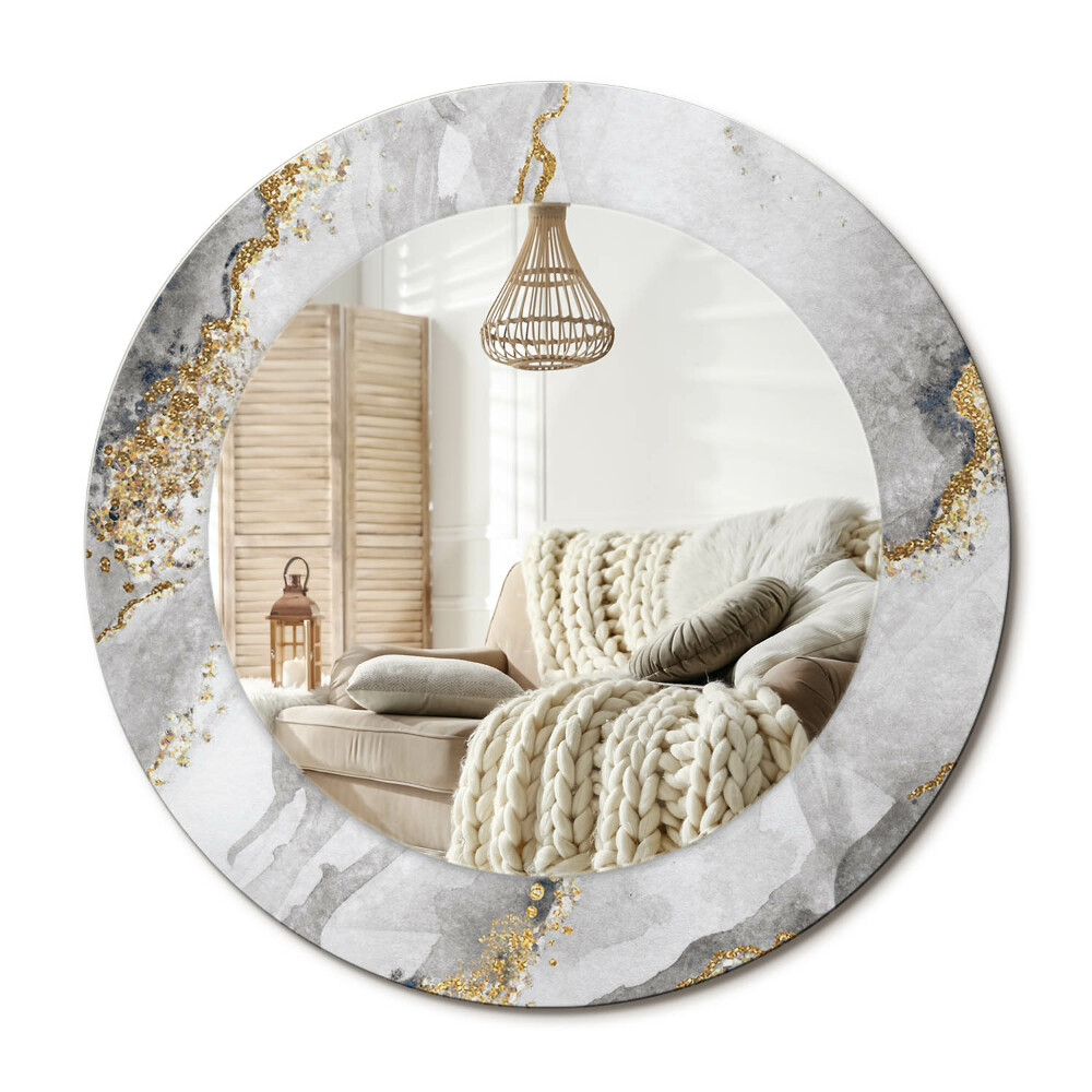 Decor oglinda rotunda Model de marmură