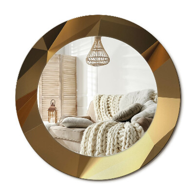 Oglinda perete decorativa rotunda Model geometric