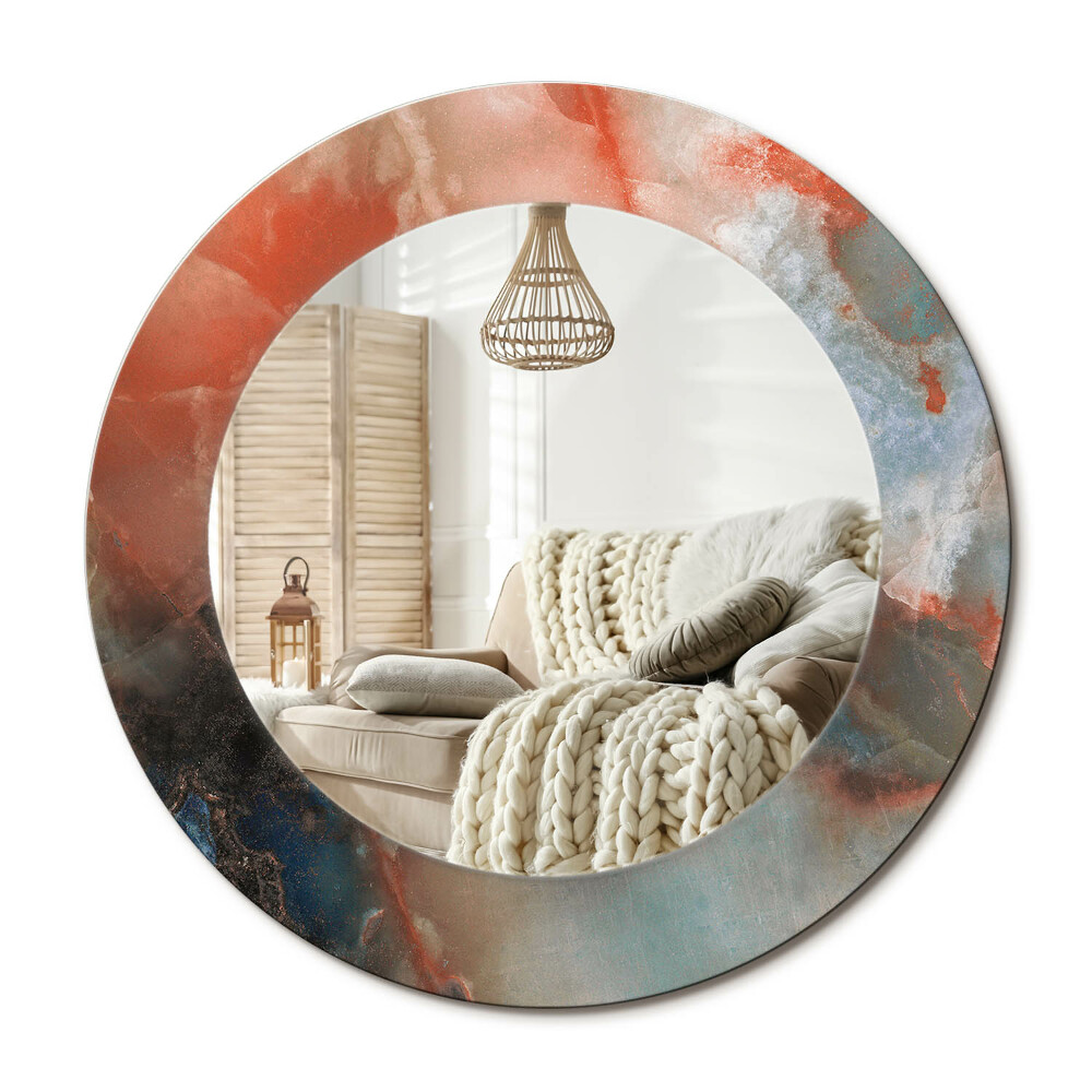 Decor oglinda rotunda Marmură de onix