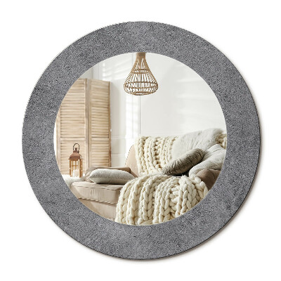 Decor oglinda rotunda Textură de beton