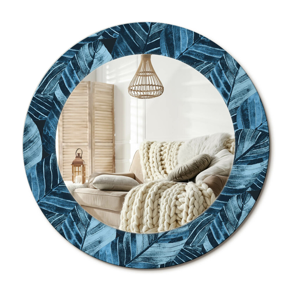 Oglinda rotunda imprimata Frunze de junglă