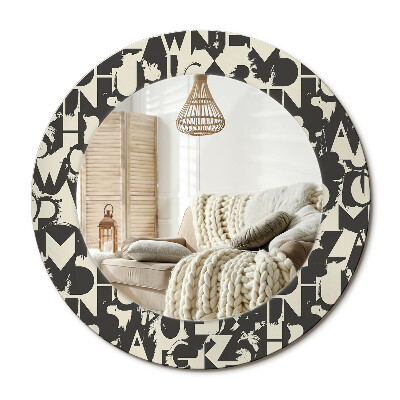 Oglinda perete decorativa rotunda Scrisori